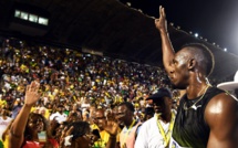 Le sprinteur Usain Bolt fait ses adieux au public de la Jamaïque
