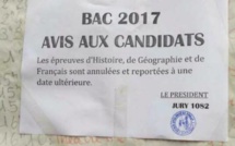 Voici la note annonçant l’annulation des épreuves d'Histoire, de Géographie et de Français