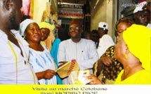 17 photos : Visite de proximité de Modibo Diop au marché "Gambie" et à la mosquée de Colobane