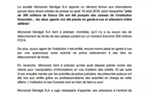 Détournement supposé, suivi d’arrestation de ses agents: la version de Microcred 