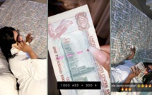 VIDEO - Depuis Dubaï, Diaba Sora montre sa puissance, elle dort sur des billets…
