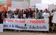 Marche contre la hausse du prix de l’électricité: Diourbel, Mbour, Kaffrine et Kolda ont battu le macadam