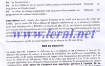 [Document Exclusif] Le CNRA met en demeure Zik et irrite Bougane Guèye