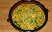 Curry de Courgettes aux Crevettes