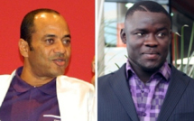 Eumeu Sène et Luc Nicolai s'étreignent au stade