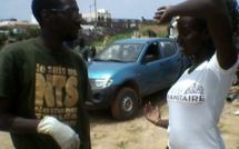 Miss humanitaire et Fadel Barro à la journée d'action de Y'en a marre