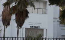 Le personnel  du Sénat devant les grilles du palais