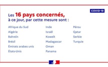 Nouvelles mesures françaises contre la COVID-19: la liste des 16 pays à risque et les tests obligatoires au départ comme à l’arrivée