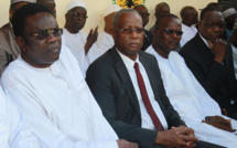 Me Mbaye Jaques Diop à coté de Bathily et Tanor Dieng lors des obsèques du professeur Assane Seck