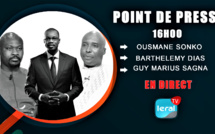 REPLAY LERAL TV -  POINT DE PRESSE OUSMANE SONKO, BARTHELEMY DIAS ET  GUY MARIUS SAGNA