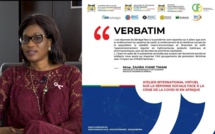 Atténuation des risques socio-économique liés à la COVID-19  Madame Zahra Iyane THIAM DIOP partage l'expertise sénégalaise devant les Etats Africains