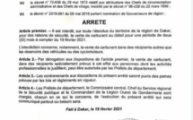 Interdiction de la vente de carburant au détail à Dakar, pour des raisons de sécurité