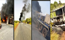 Mali: Des camionneurs sénégalais échappent à une attaque terroriste, les images des dégâts