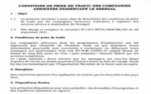 Trafic des compagnies aériennes desservant le Sénégal : les conditions de reprise et ses restrictions pouvant  être appliquées  à des pays tiers