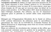 Covid-19 -les choses se corsent : Après Iressef, l’institut Pasteur annonce deux autres cas du variant Omicron