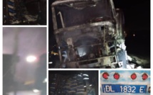 Koungheul: Un camion prend feu sur la route nationale, à l’entrée de Darou Wolof