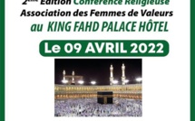 Conférence religieuse de l'Association des femmes de valeurs: La 2e édition prévue le 9 avril prochain