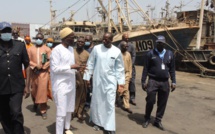 Visite de chantiers du port de Dakar par son Directeur général