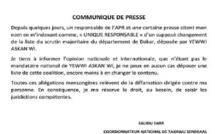 La liste de Yewwi Askan Wi pour les Législatives départementales : l’accusé Saliou Sarr réagit et menace…