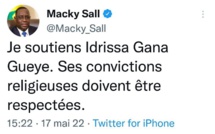 Macky Sall exprime son soutien à Idrissa Gana Guèye : « Ses convictions religieuses doivent être respectées »