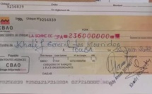 Touba : Serigne Abo Mbacké remet un "adiya" de 236 millions FCfa au Khalife général des Mourides Serigne Mountakha