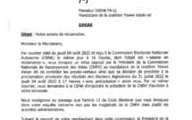 Législatives / Saisine en réclamation: La CENA répond au mandataire de YAW (Document)