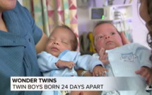 Des jumeaux nés avec 24 jours d'écart