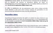 Report de la deuxième édition du Salon de l'Investissement et du Développement de l'Immobilier (SIDI)