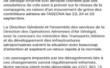 Grève de trois jours des contrôleurs aériens de l’Asecna : Air Sénégal prévoit l'annulation des vols
