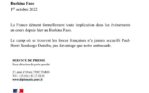Manifestations au Burkina Faso depuis samedi : La France dément toute implication 