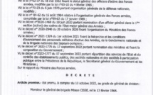 Armée Sénégalaise-Nouvelles nominations : le général de brigade Mbaye Cissé promu général de division