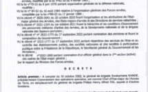 Armée sénégalaise - Nouvelles nominations : Souleymane Kandé, Général de Brigade, chef d’état-major de l’Armée de Terre