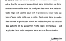 Affaire de la femme voilée de Fann: Les précisions de la direction de l'hôpital