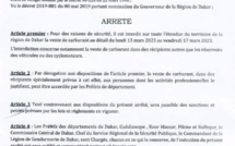 Interdiction temporaire de vente de carburant en détail: L'arrêté du Gouverneur de Dakar