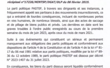 Urgent: Le parti Pastef, dissous