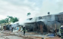 Incendie au marché central de Tamba : Une dizaine de cantines consumées par le feu (Photos)