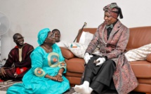 Cheikh Ahmadou Kara Mbacké avec l'une de ses épouses Soxna Faty Issa Dieng Mbacké, première femme à présenter le journal télévisé au Sénégal (Photos)