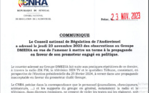 Groupe DMEDIA: Le CNRA adresse des observations et instruit à mettre un terme à la propagande en faveur de...