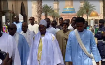 Korité 2024 : Arrivée de Serigne Bassirou Mbacké Abdou Khadre, porte-parole du Khalife général des Mourides, à la Grande mosquée de Touba