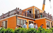 Une villa assemblée en trois heures en Chine