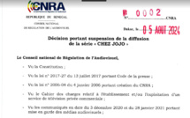 CNRA : Décision portant suspension de la diffusion de la série « Chez JOJO »