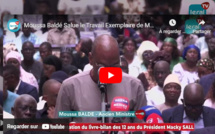 Moussa Baldé salue le travail exemplaire de Macky Sall dans le livre bilan