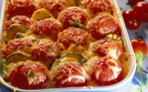 Gratin de courgettes et pommes de terre aux tomates