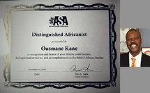 Le Sénégal honoré aux États-Unis : Pr. Ousmane Oumar Kane reçoit le prestigieux Distinguished Africanist Award