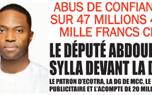 Abus de confiance portant sur 47 millions FCfa : Plainte de la directrice de MCC contre le député Abdoulaye Sylla