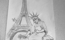 Le dessin touchant d’un pompier new-yorkais en soutien à Paris