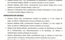 Le Conseil supérieur de la magistrature procède à d’importantes nominations