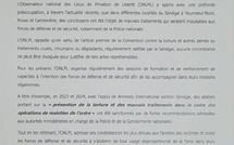 L’ONLPL alerte sur des cas de mauvais traitements imputés à la Police