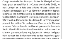 LES LIONS À KINSHASA ATTENTION À L'INTOXICATION ALIMENTAIRE!