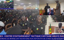 Clôture d’un stage inédit dans un camp militaire à Thiès: des agents ASP en fin de stage reçoivent leurs attestations